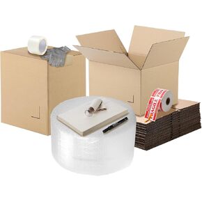 The Boxery Complete Moving Kit–1 Bedroom-Larger | 18 Pack of Boxes, (6pcs – 14"x14"x10") - (12pcs – 18"x18"x12") + All Supplies Needed for a Smooth Move!