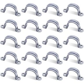 أشرطة أنابيب PVC مقاس 1-1/2 بوصة، وحزام قناة بفتحتين، وتركيبات مشبك حزام قناة ضيق للسائل (20 حزمة) in Kuwait