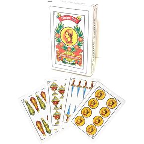 Spanish Playing Cards, Baraja Española - 48 Card Deck Mexicana Naipes (1-12 in 4 Suits + 2 Jokers), Traditional Latin American Design, Durable & Smooth for Truco, Brisca, Casino Games