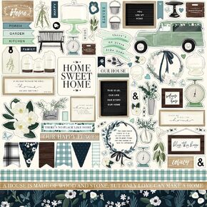Carta Bella HOME AGAIN STICKERS 12X12ELEMT, Elements