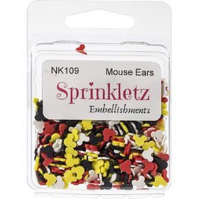 BUTTONS GALORE, INC SPRINKLETS EMBLLSMNT MOUSE EARS, Multicolor