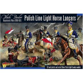 Warlord Games Black Powder Napoleonic Wars Polish Line Light Horse Lancers Figures 1:56 Military Table Top Wargaming Plastic Model Kit 302212001