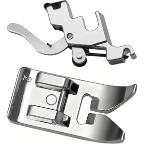 2pcs Snap On Low Shank Adapter and Zig Zag Straight Stitch Presser Foot Fit for Domestic Sewing Machines Singer, Brother, Janome