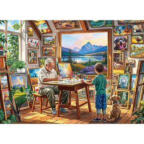 Painting Studio Jigsaw Puzzles for Adults 1000 Piece, Puzzles for Adults, Adult Challenging Game Toys, Impossible Puzzle, Family Decoration Puzzle