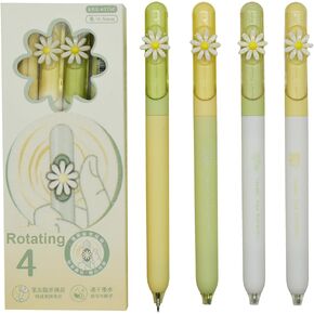 8 Pieces Flower Pens Windmill Spinning Daisy Ballpoint Pens Floral Gel Pen Black Ink - Cute Rotating Pen Set for School, Office, Journaling Gifts
