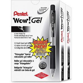 Pentel Wow! Gel Pens, 24 Pack (K437ASW2)