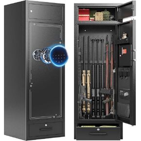KAER Gun Safe10-15 Gun Safes for Rifle and Pistols Large Capacity Gun Cabinet Multi-Function Rifle Safe for Home Sturdy Anti-Theft Gun Safe for Rifle Racks Gun Safe Clearance with Removable Shelf