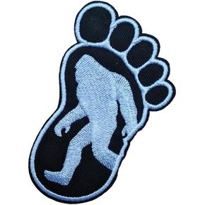 Bigfoot Footprint Embroidered Iron On Sew On Patches Big Foot Applique Jacket Backpack Accessories
