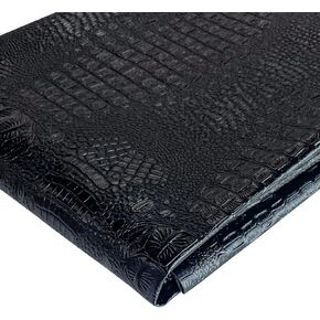 Crocodile Pattern Faux Leather Fabric 36"x54" Marine Vinyl Soft Alligator Skin Synthetic Leather for DIY Upholstery, Crafts, Handbags, Furniture Car Wrapping -Sold by the Yard (White, Cut by the yard)