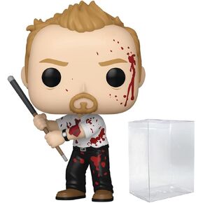 POP Movies: Shaun of The Dead - Bloody Shaun Specialty Series Chase Limited Edition Exclusive Funko Vinyl Figure (Bundled with Compatible Box Protector Case), Multicolor, 3.75 inches