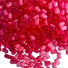 1500pcs 4mm Cat Eye Glass Seed Beads Crystal Small Bracelet Beads Tiny Colorful Loose Spacer Beads Decorative Necklace Beads for DIY Craft