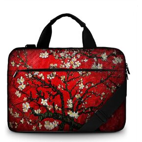 Meffort Inc Printed Canvas Laptop Messenger Bag Multifunctional Carrying Case Briefcase Handbag for Work Travel