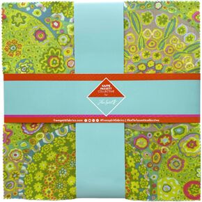 Classics Plus Tidal 10 Inch Charm Pack (42 Pieces) by Kaffe Fassett Collective for FreeSpirit (FB610GP.Tidal)