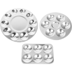 ARTIBETTER 3Pcs Paint Tray Palettes Lightweight Washable Art Painting Trays for Easy Mixing Color Separation for DIY Crafts Professional Artists Students