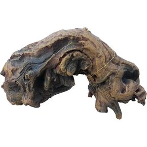 Artificial Mopani Driftwood Aquarium Fish Tank Reptile or Turtle Tank Ornament, Artificial Resin Driftwood Fish Tank Decoration, Aquascape Decor, Safe for Fish & Reptiles