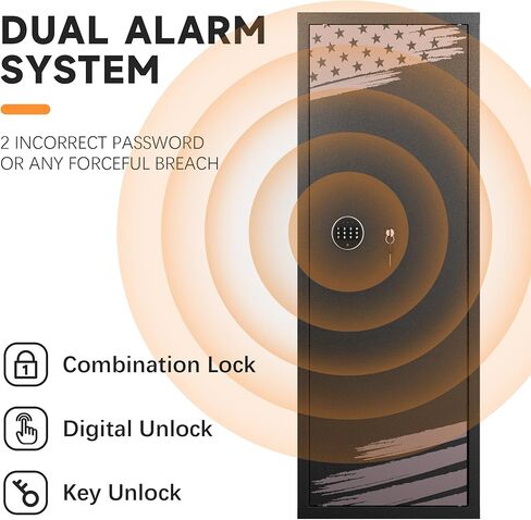 intergreat 4-6 بندقية بندقية آمنة ، بندقية آمنة للبنادق المجمعة للمسدسات والمنزل ، خزانة الأسلحة المعدنية مع جيوب للمسدس ، 3 رف قابل للتعديل ، والأسلحة النارية in Kuwait