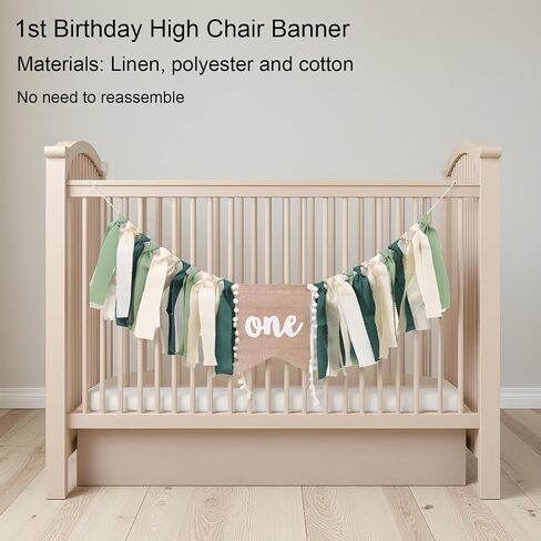 1st Birthday Decorations for Boy - Complete Party Set with High Chair Banner, Number 1 Balloon, ONE Cake Topper, Crown, Balloons & Banner(Blue) in Saudi Arabia