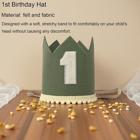 1st Birthday Decorations for Boy - Complete Party Set with High Chair Banner, Number 1 Balloon, ONE Cake Topper, Crown, Balloons & Banner(Blue) in Saudi Arabia