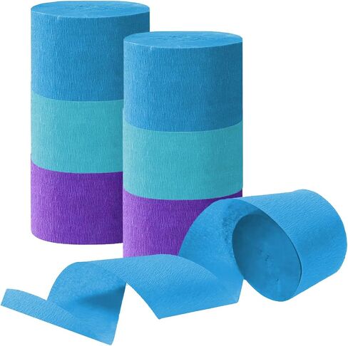 Tim&Lin Purple and Pink Crepe Paper Streamers, Party Streamer Decorations for Various Party Festival Decorations, 6 Rolls in Kuwait