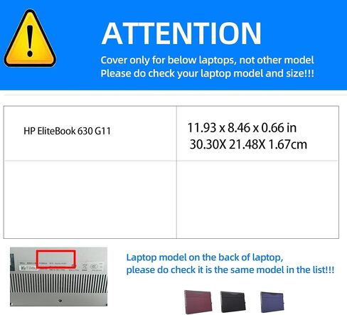 Laptop Enclosure Cover for HP EliteBook 630 G11 Notebook 13.3" Laptop Cover Computer Drop Protection PU Leather case (Black) in Saudi Arabia