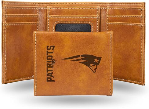 Rico Industries NFL Baltimore Ravens Laser Engraved Brown Tri-Fold Wallet - Men's Accessory in Saudi Arabia