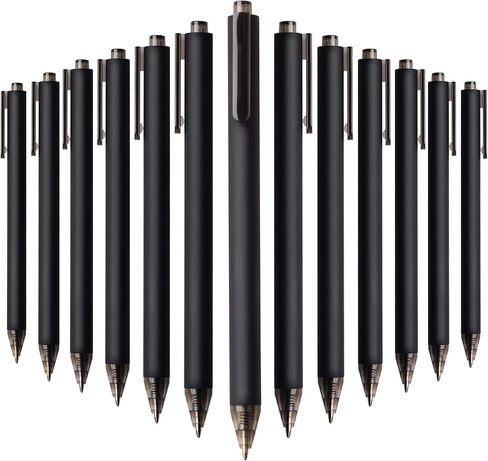 50pack No Bleed Black Barrel Click Pens,Smooth Writing,1000m Writing Capacity,Perfect For Office, Study, Daily Tasks. (Black) in Saudi Arabia