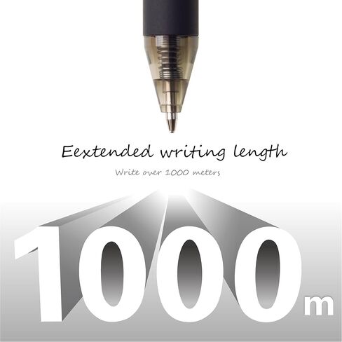 50pack No Bleed Black Barrel Click Pens,Smooth Writing,1000m Writing Capacity,Perfect For Office, Study, Daily Tasks. (Black) in Saudi Arabia