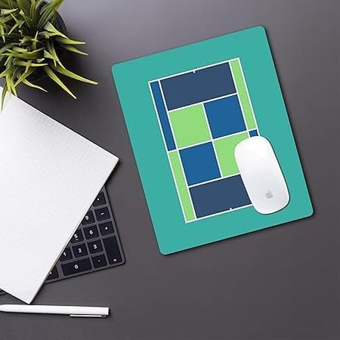 RACQUET INC TENNIS COURT MOUSE PAD-Green Grass Desk Mousepad مع سطح القماش-ملحق المكتب تحت عنوان التنس للعمل أو الألعاب-متوافقة مع الفئران البصرية والليزر in Kuwait