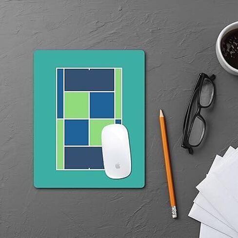 RACQUET INC TENNIS COURT MOUSE PAD-Green Grass Desk Mousepad مع سطح القماش-ملحق المكتب تحت عنوان التنس للعمل أو الألعاب-متوافقة مع الفئران البصرية والليزر in Kuwait