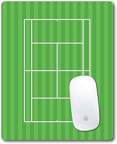 RACQUET INC TENNIS COURT MOUSE PAD-Green Grass Desk Mousepad مع سطح القماش-ملحق المكتب تحت عنوان التنس للعمل أو الألعاب-متوافقة مع الفئران البصرية والليزر in Kuwait