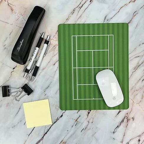 RACQUET INC TENNIS COURT MOUSE PAD-Green Grass Desk Mousepad مع سطح القماش-ملحق المكتب تحت عنوان التنس للعمل أو الألعاب-متوافقة مع الفئران البصرية والليزر in Kuwait