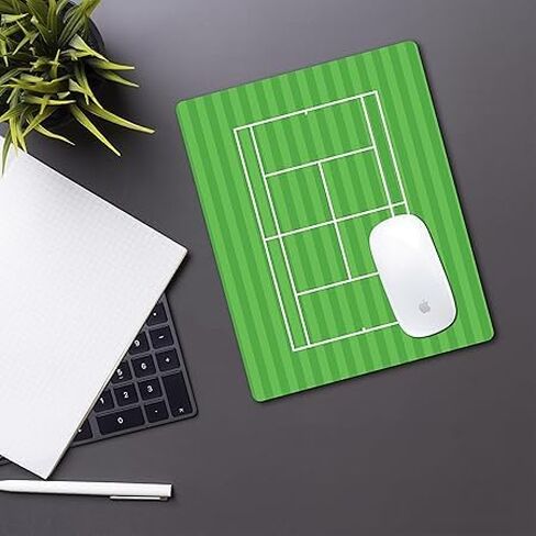 RACQUET INC TENNIS COURT MOUSE PAD-Green Grass Desk Mousepad مع سطح القماش-ملحق المكتب تحت عنوان التنس للعمل أو الألعاب-متوافقة مع الفئران البصرية والليزر in Kuwait