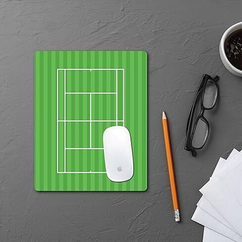 RACQUET INC TENNIS COURT MOUSE PAD-Green Grass Desk Mousepad مع سطح القماش-ملحق المكتب تحت عنوان التنس للعمل أو الألعاب-متوافقة مع الفئران البصرية والليزر in Kuwait