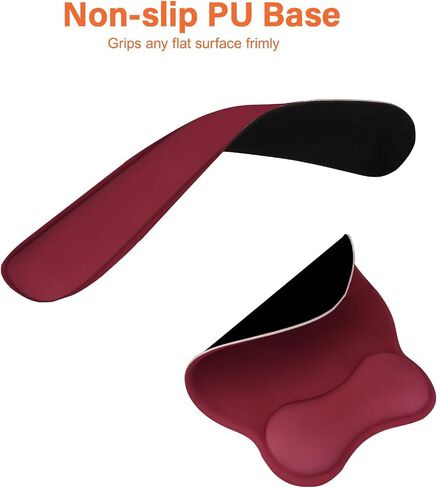 Mosiso Wrist Rest دعم لمجموعة لوحة المفاتيح ومجموعة وسادة الماوس ، مئوية مريحة منحنية مع رغوة الذاكرة ذات القوس المرتفعة ، 2 عبوة لا تنزلق من آلام المنزل/المكتب وسادة وسادة الكتابة والموستر ، المشمش in Kuwait