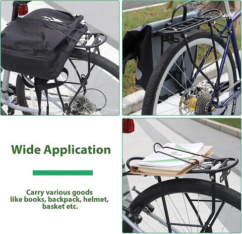 ZUKKA Bike Rear Rack Alloy Aluminum Adjustable Bike Cargo Rack for Bike of Back for 24"-28"/700C Bikes for Mountain Bike Road Bike in Saudi Arabia