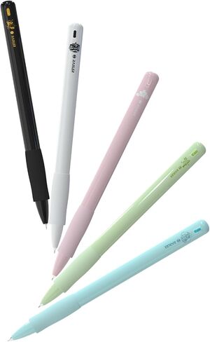 Agile Gel Ink Rollerball Pen Black Ink 0.5mm with Gravity-Sensing Protection and Dual-Ball Cs Tip Design Smooth Writing Pen Gift Set Comfortable Ergonomic Grip Ballpoint Pen — White in Saudi Arabia