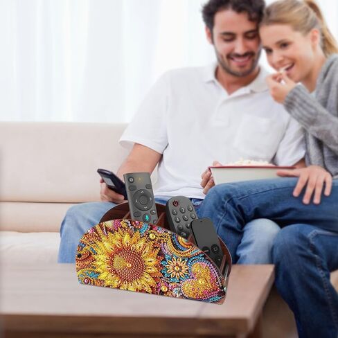 Diamond Art Painting Organizer Box, DIY Sunflower Design Special Shape Diamond Partial Mosaic Handmade Making Kit Organizer Box, Modern Home Dining Living Room Table Top Decor Art Decoration in Saudi Arabia