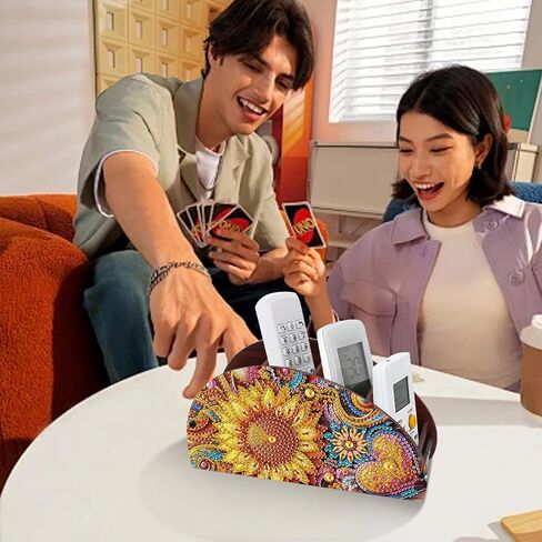 Diamond Art Painting Organizer Box, DIY Sunflower Design Special Shape Diamond Partial Mosaic Handmade Making Kit Organizer Box, Modern Home Dining Living Room Table Top Decor Art Decoration in Saudi Arabia