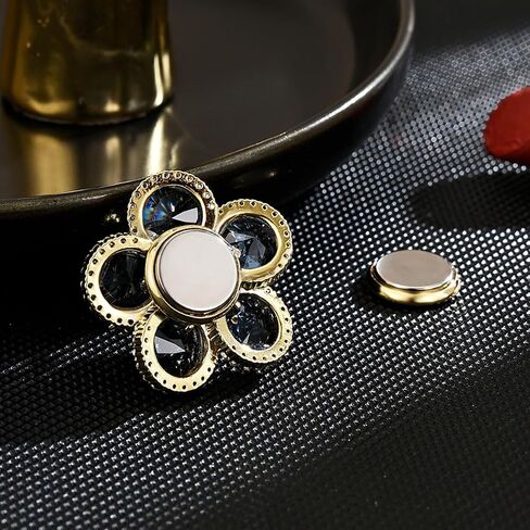 Rhinestone Flower Brooch Austrian Crystal Flower Brooch Pin 18k Gold Plated Flower Floral Brooch Lapel Pin Jewelry Mother's Day Birthday Gifts for Mom Wife in Saudi Arabia