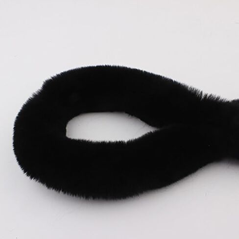 5.47 Yards 2 Inches Christmas Faux Fur Trim Furry Ribbon for Tree Soft Fluffy Ribbon Fuzzy Craft Ribbon Wreath Embellishment Ribbon Black in Saudi Arabia