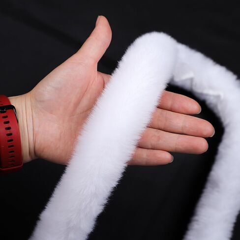 5.47 Yards 2 Inches Christmas Faux Fur Trim Furry Ribbon for Tree Soft Fluffy Ribbon Fuzzy Craft Ribbon Wreath Embellishment Ribbon Black in Saudi Arabia