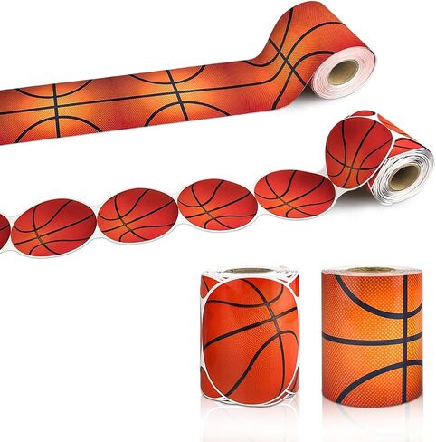 65.6ft Bulletin Board Decorations ، 2 Rolls Basketball Sport Trim ، قابلة لإعادة الاستخدام في الفصول الدراسية لرجوع إلى ديكور المدرسة والمعلمين ومستلزمات المنزل (كرة السلة) in Kuwait
