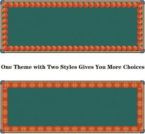 65.6ft Bulletin Board Decorations ، 2 Rolls Basketball Sport Trim ، قابلة لإعادة الاستخدام في الفصول الدراسية لرجوع إلى ديكور المدرسة والمعلمين ومستلزمات المنزل (كرة السلة) in Kuwait