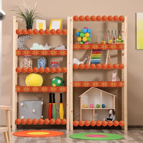 65.6ft Bulletin Board Decorations ، 2 Rolls Basketball Sport Trim ، قابلة لإعادة الاستخدام في الفصول الدراسية لرجوع إلى ديكور المدرسة والمعلمين ومستلزمات المنزل (كرة السلة) in Kuwait