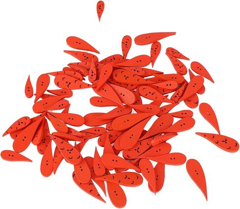 100pcs أزرار أنف الجزر الخشبية - 2 فتحات ، زخرفة DIY لصياغة ، الخياطة ، عيد الميلاد in Kuwait