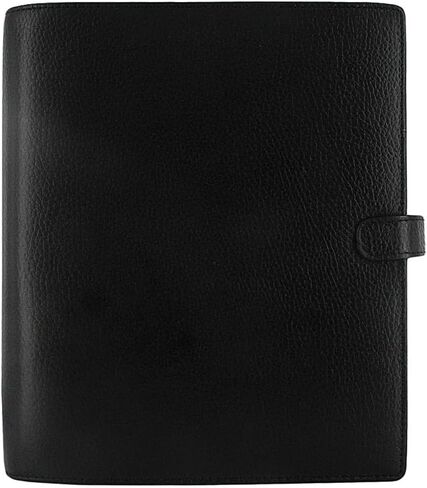 Filofax Finsbury Organizer, A5 Size, Black - Traditional Grained Leather, Six Rings, Week-to-View Calendar Diary, Multilingual, 2024 (C025368-24) in Saudi Arabia