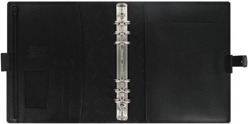 Filofax Finsbury Organizer, A5 Size, Black - Traditional Grained Leather, Six Rings, Week-to-View Calendar Diary, Multilingual, 2024 (C025368-24) in Saudi Arabia