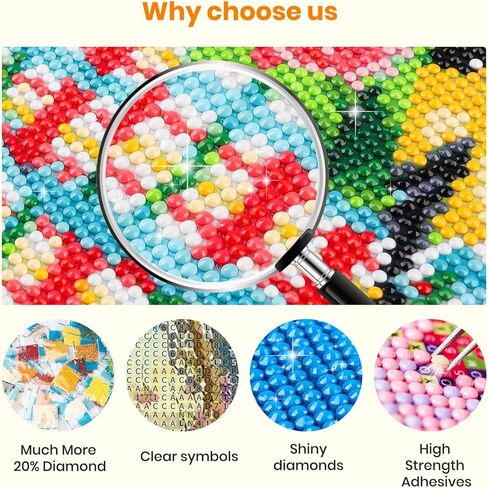 BOWETILE Independence Day 5D Diamond Art Kits للبالغين ، هدايا الرابع من يوليو هدايا طلاء الماس ، DIY كامل الحفر DIAMOND DOTS PICT in Kuwait