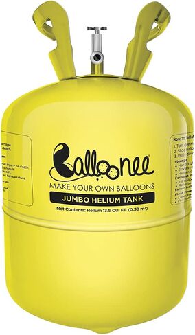 Jumbo Disposable Helium Party Kit, Helium Tank for Balloons At Home, 14.9 Cu Ft Helium Balloon Pump Kit with 50 Assorted Latex Balloons, Helium Tank, Portable for Celebrations in Saudi Arabia