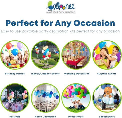 Jumbo Disposable Helium Party Kit, Helium Tank for Balloons At Home, 14.9 Cu Ft Helium Balloon Pump Kit with 50 Assorted Latex Balloons, Helium Tank, Portable for Celebrations in Saudi Arabia